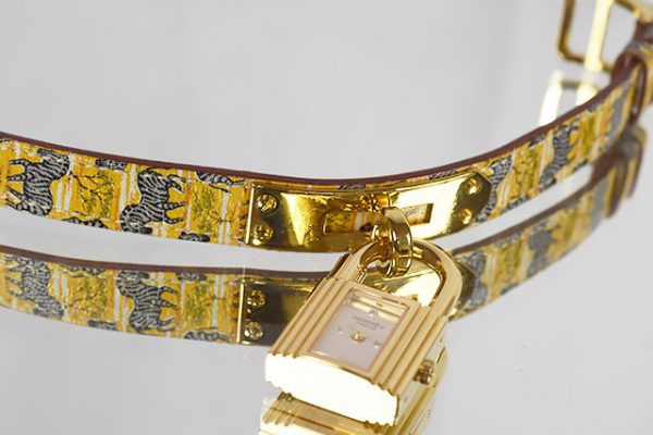 クーポン販売中 エルメス ケリーウォッチ レディース腕時計 カデナ 黄色 シルバー 腕時計(アナログ)