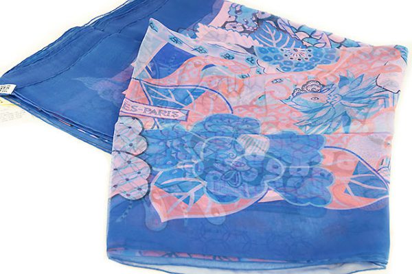 極希少 美品 夏色 エルメス シルクスカーフ カレ 140 浦島太郎 モスリン
